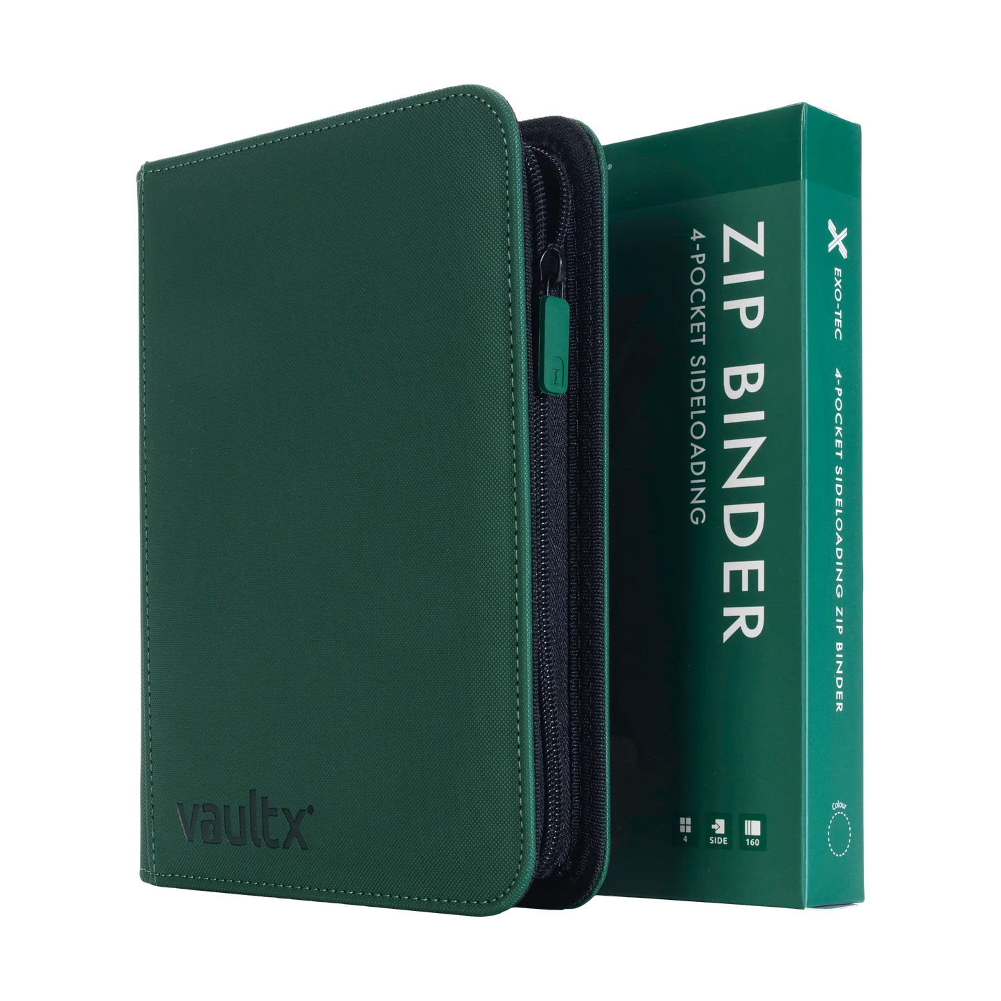 VaultX 4-Pocket Exo-Tec® Zip Binder - Grøn