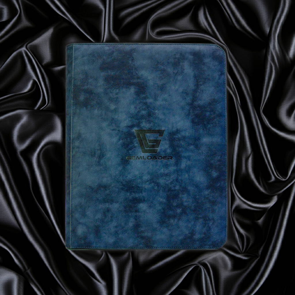 Gemloader Premium Toploader Binder i blå – 3x3 pockets til 216 toploaders
