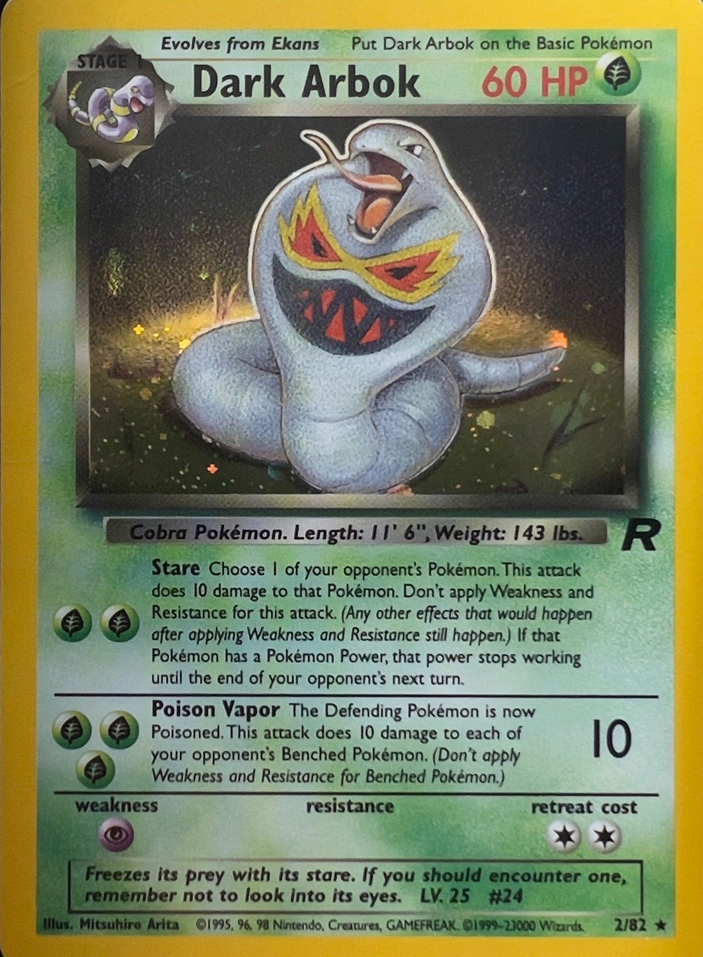 Dark Arbok Holo 2/82 - Pokémon Team Rocket (WOTC)