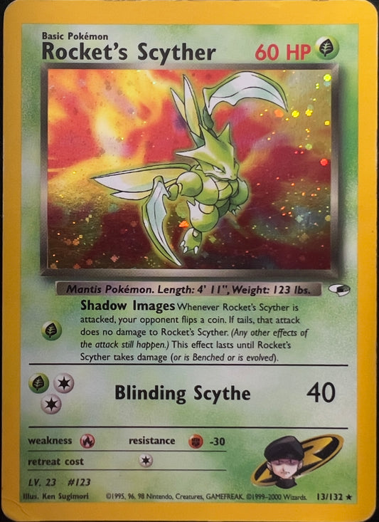 Rocket's Scyther Holo 13/132 - Pokémon Gym Heroes (WOTC)