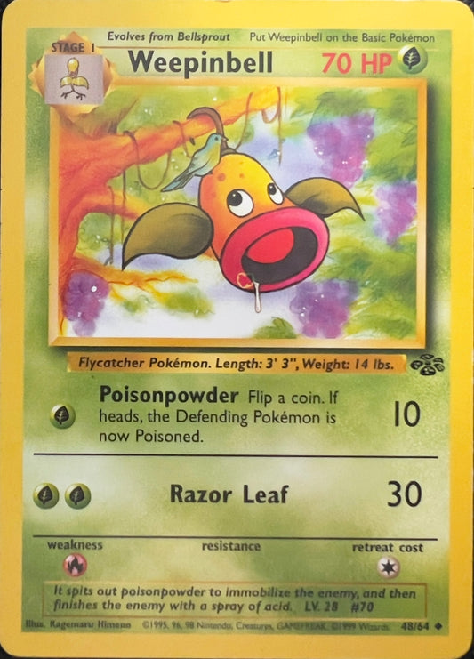 Weepinbell (Non-Holo) 48/64 - Pokemon Jungle (WOTC)