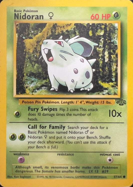 Nidoran (Non-Holo) 57/64 - Pokemon Jungle (WOTC)