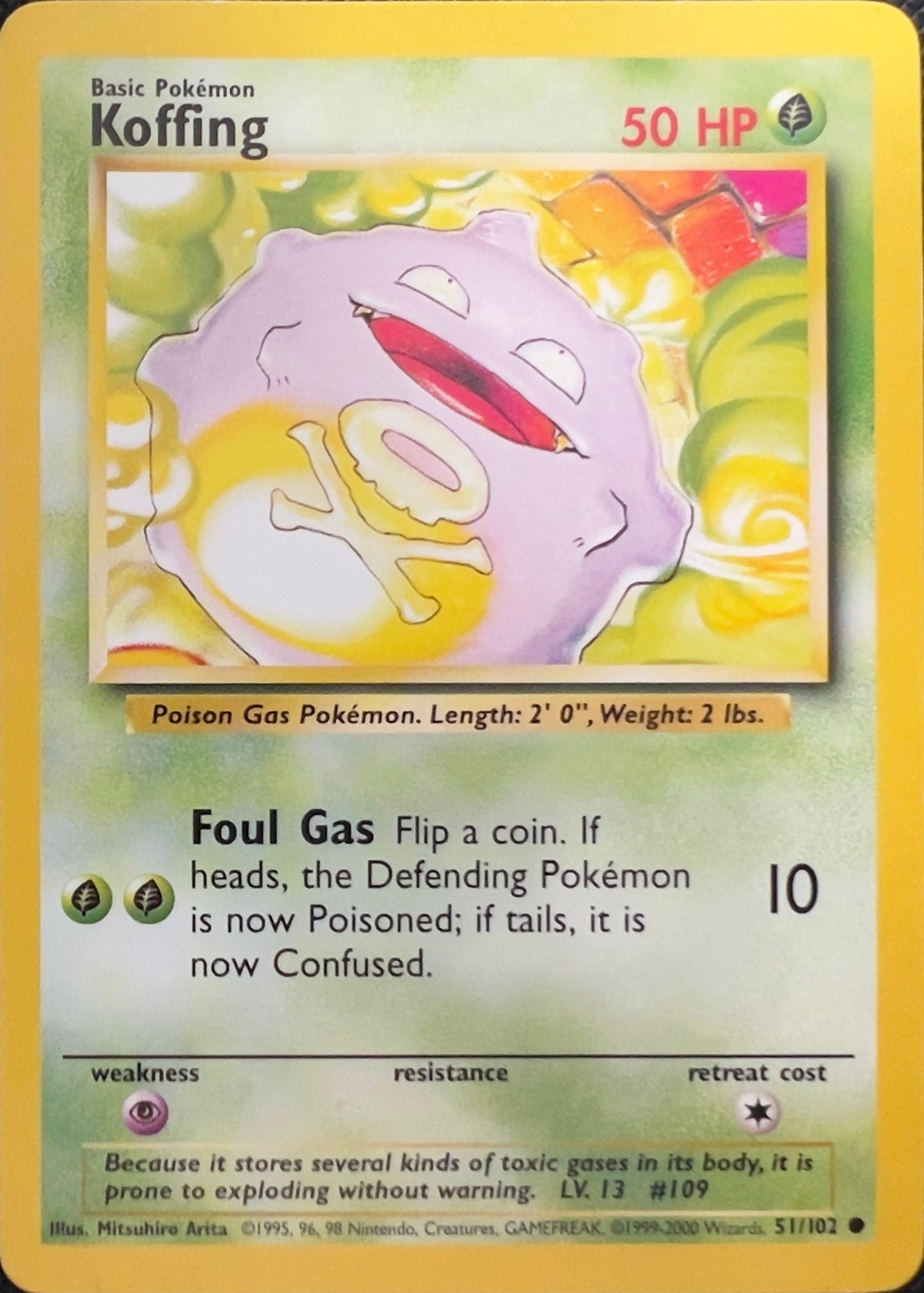 Koffing (Non-Holo) 51/102 - Pokemon Base Set (WOTC)