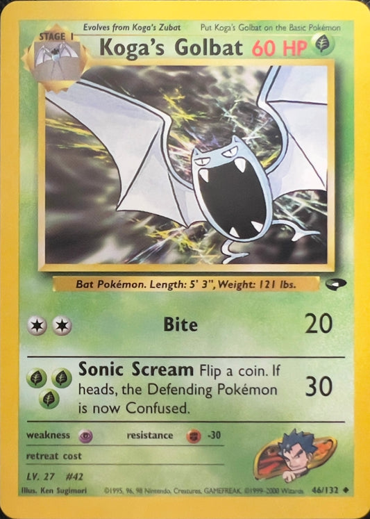 Koga’s Golbat (non-holo) 44/132 - Pokemon Gym Challenge (WOTC)