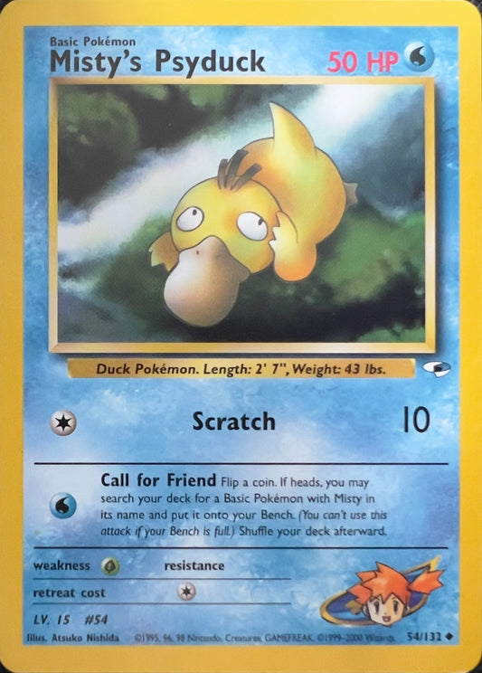 Misty’s Psyduck (non-holo) 54/132 - Pokemon Gym Heroes (WOTC)