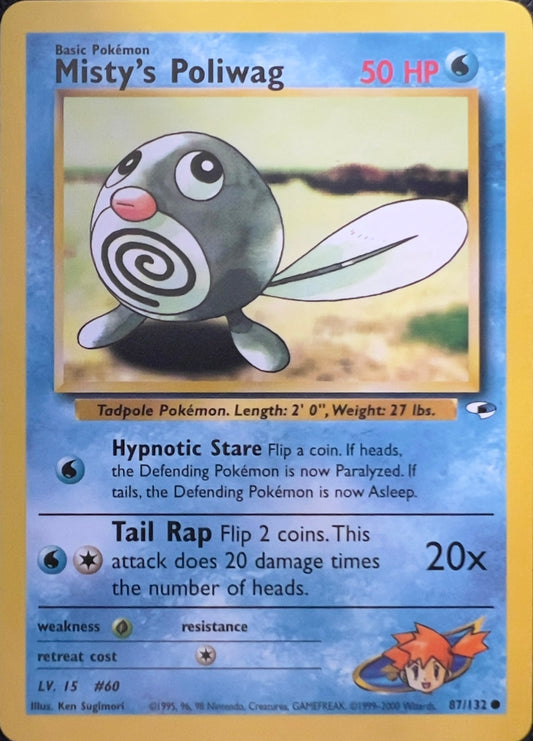 Misty’s Polywag (non-holo) 87/132 - Pokemon Gym Heroes (WOTC)