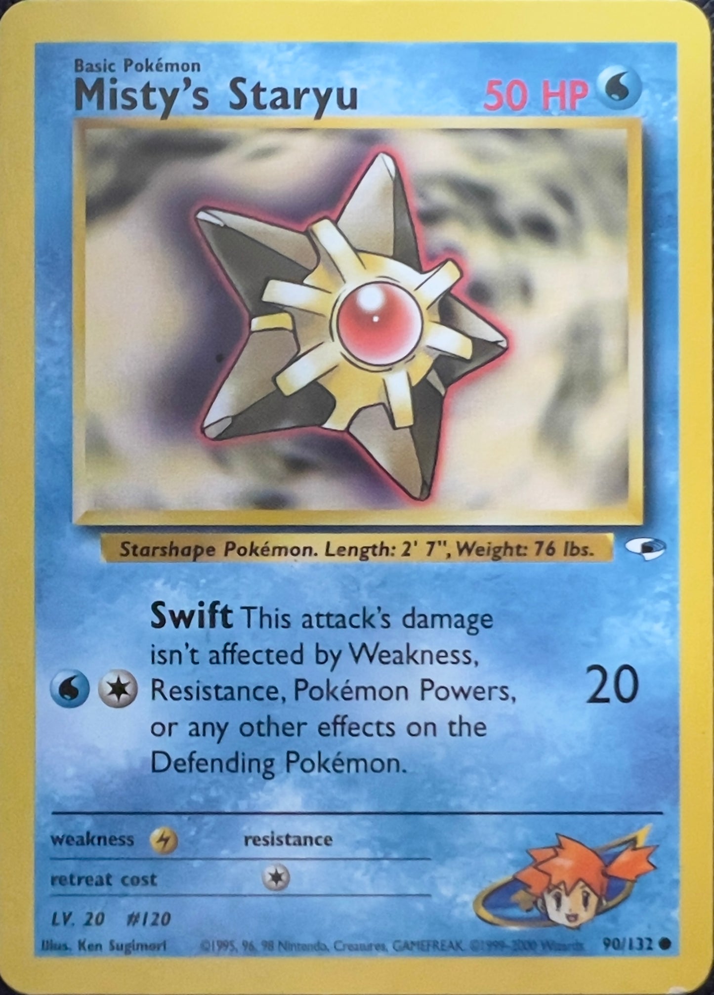 Misty’s Staryu (non-holo) 90/132 - Pokemon Gym Heroes (WOTC)