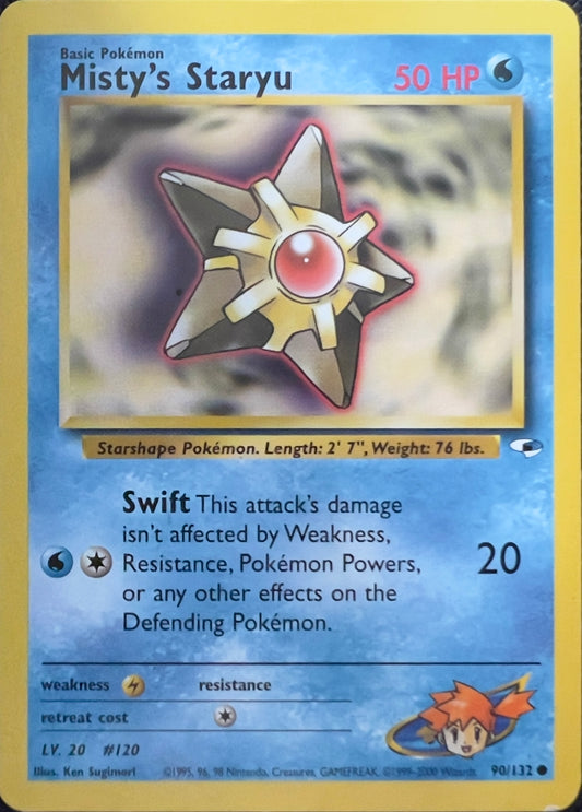 Misty’s Staryu (non-holo) 90/132 - Pokemon Gym Heroes (WOTC)
