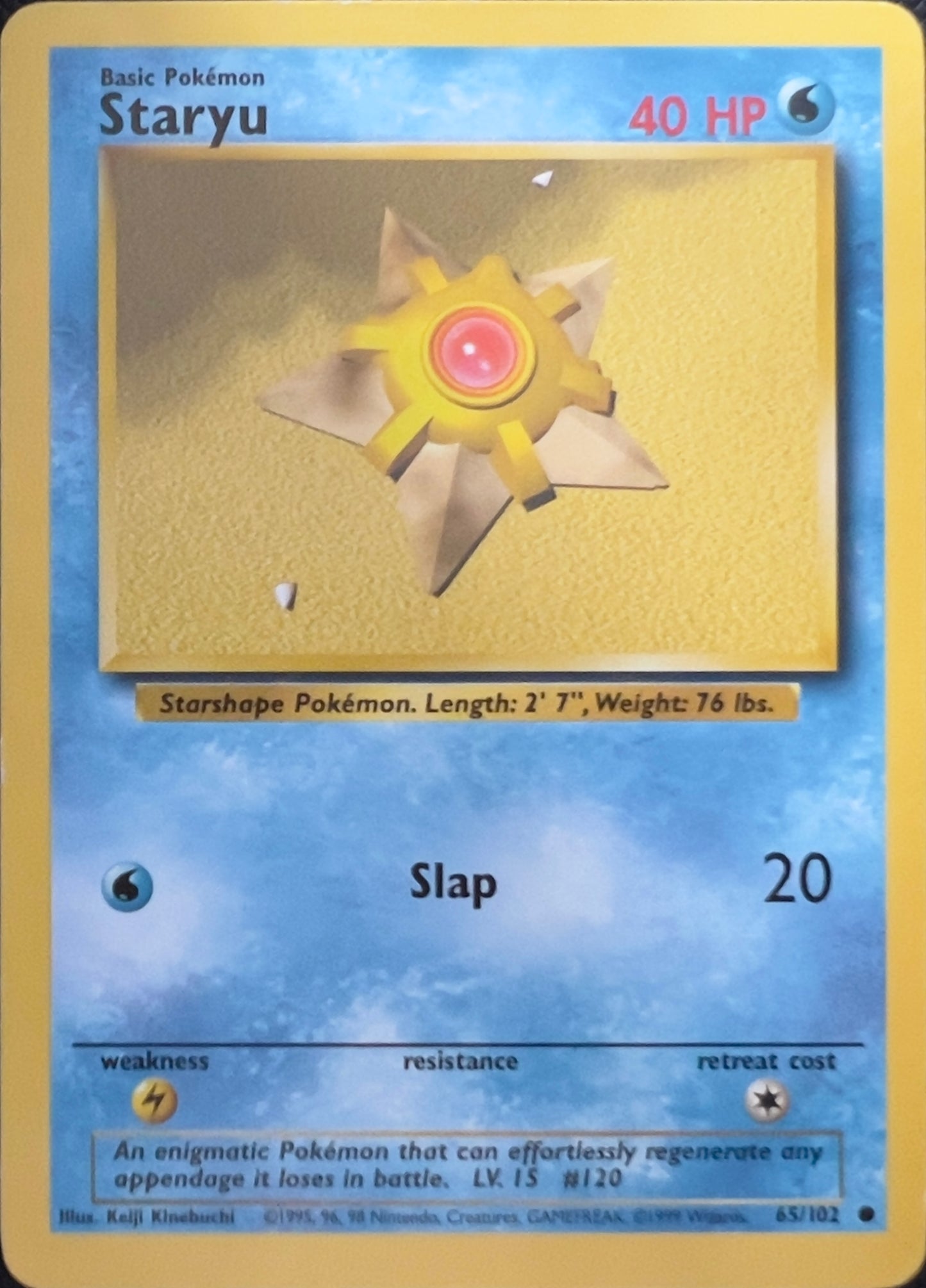 Staryu (non-holo) 65/102 - Pokemon Base Set (WOTC)