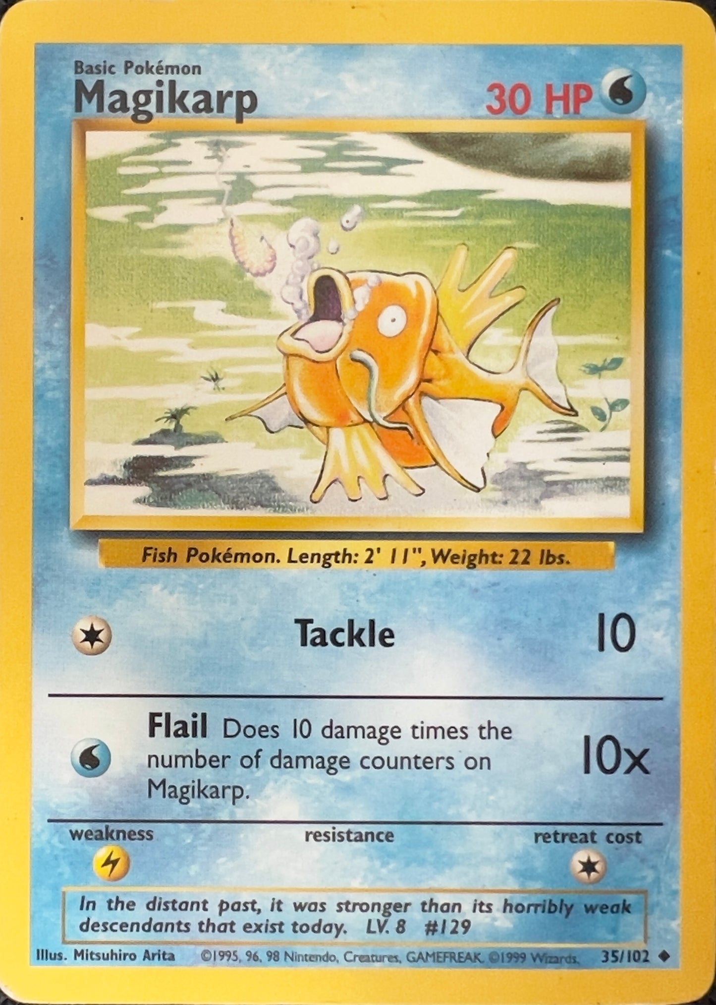 Magikarp (non-holo) 35/102 - Pokémon Base Set (WOTC)