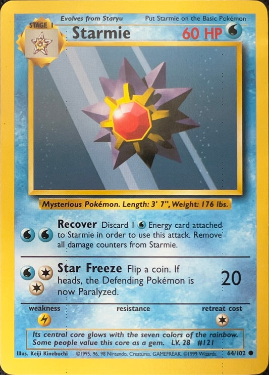 Starmie (non-holo) 64/102 - Pokémon Base Set (WOTC)