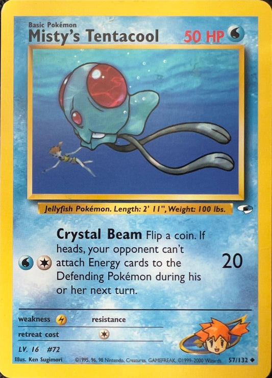 Misty’s Tentacool (non-holo) 57/132 - Pokémon Gym Heroes (WOTC)