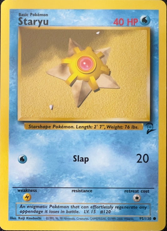 Staryu (non-holo) 95/130 - Pokemon Base Set 2 (WOTC)