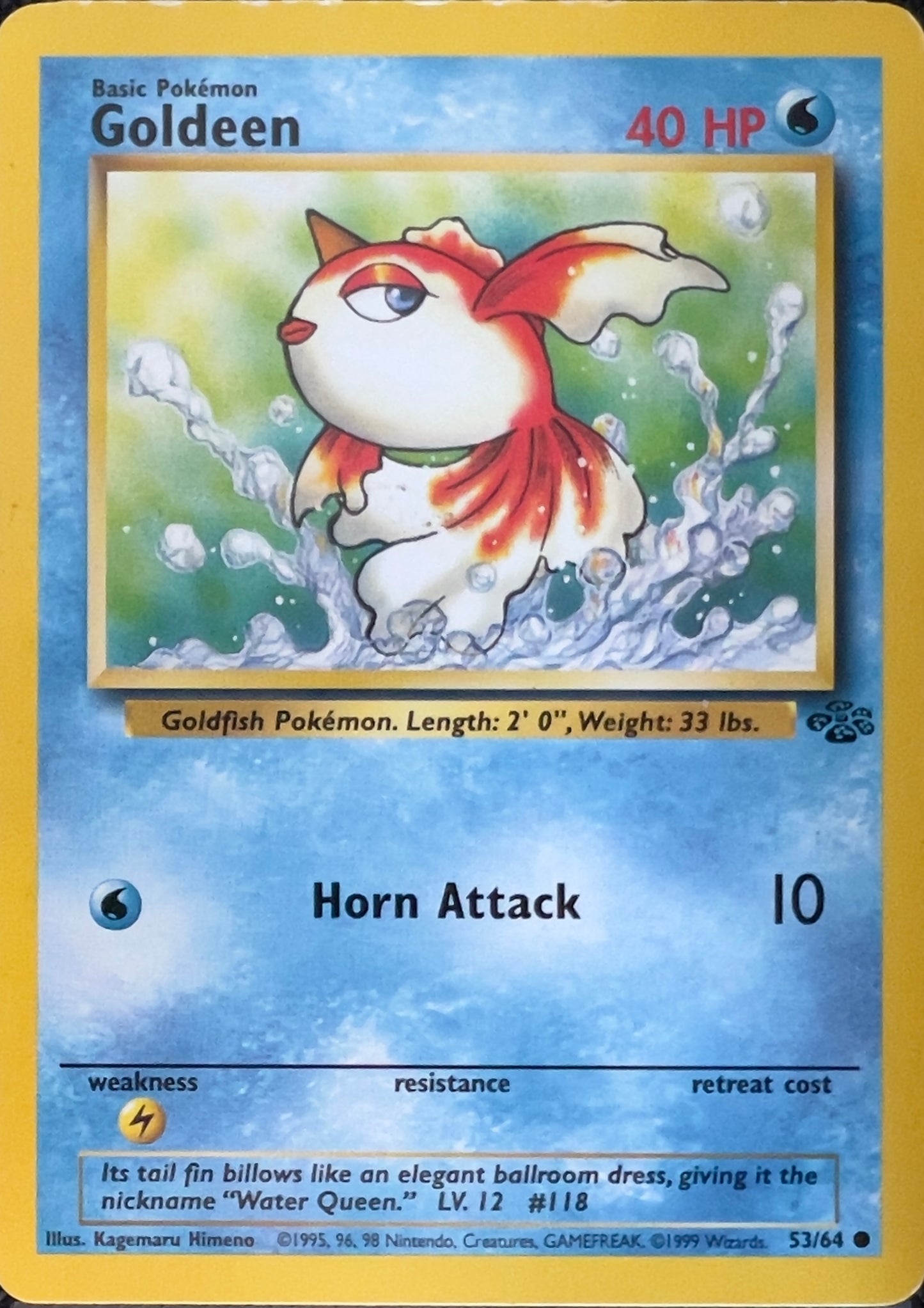 Goldeen (non-holo) 53/64 - Pokémon Jungle (WOTC)