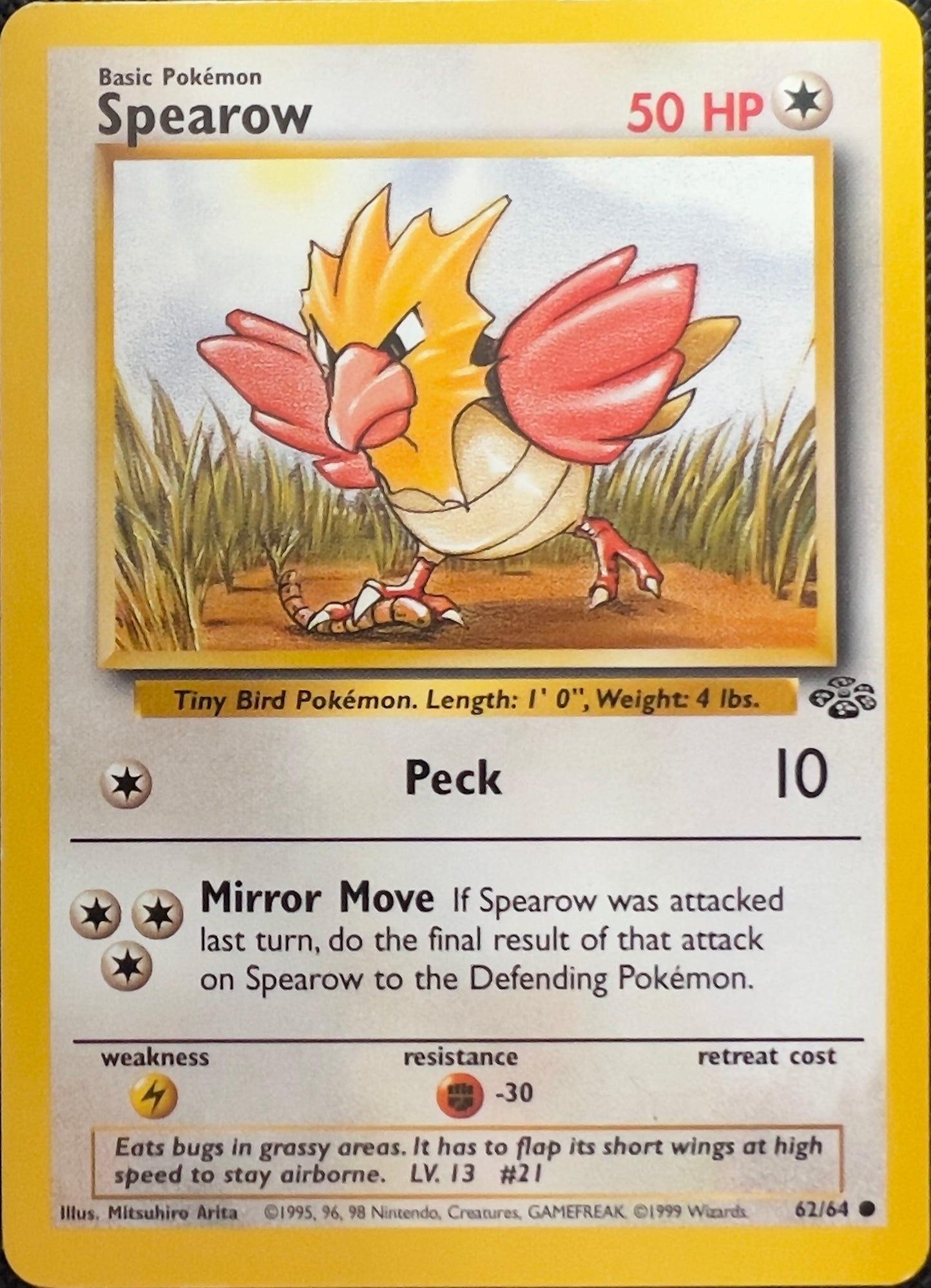 Spearow (non-holo) 62/64 - Pokémon Jungle (WOTC)