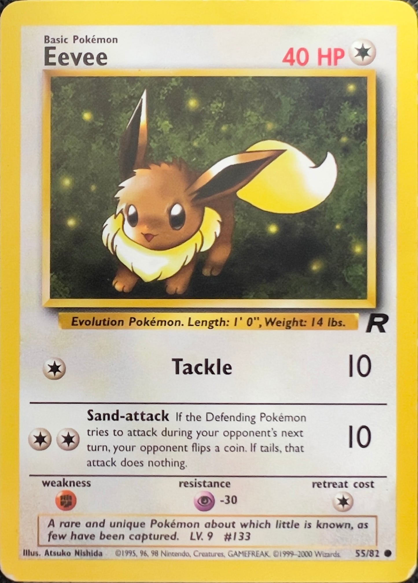 Eevee (non-holo) 55/82 - Pokémon Team Rocket (WOTC)