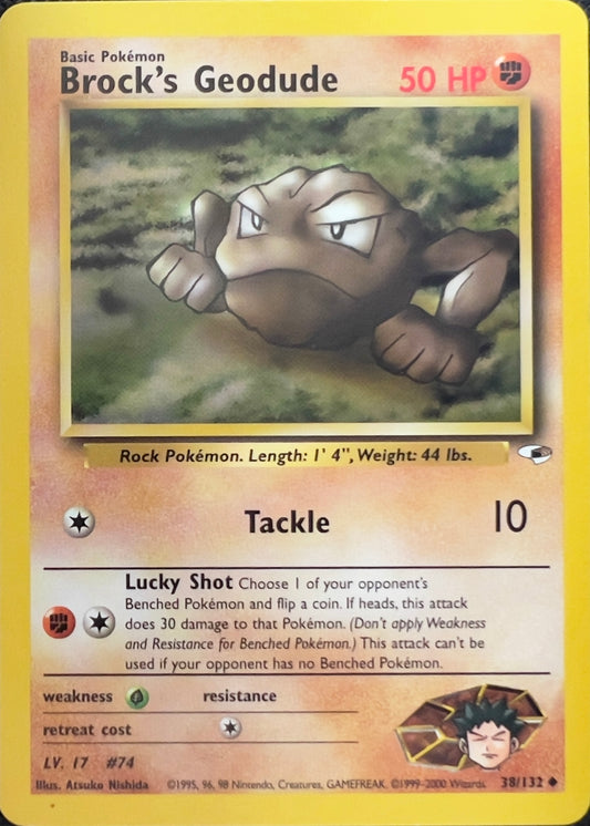 Brock’s Geodude (non-holo) 38/132 - Pokémon Gym Heroes (WOTC)