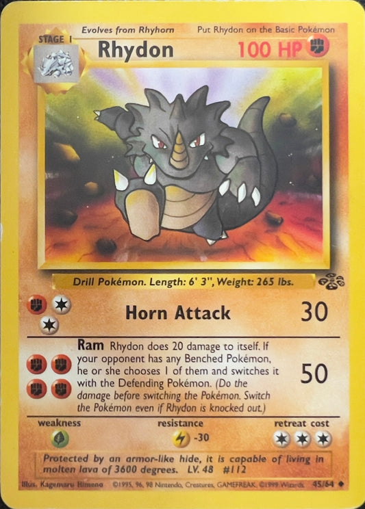 Rhydon (non-holo) 45/64 - Pokémon Jungle (WOTC)