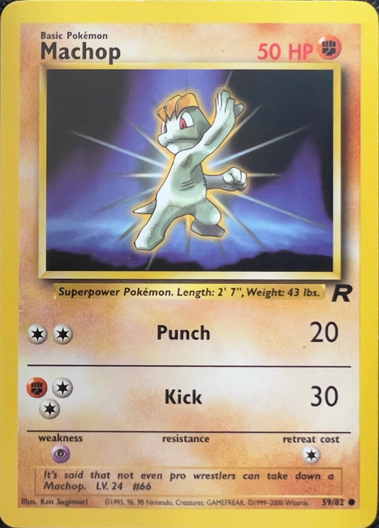 Machop (non-holo) 59/82 - Pokémon Team Rocket (WOTC)