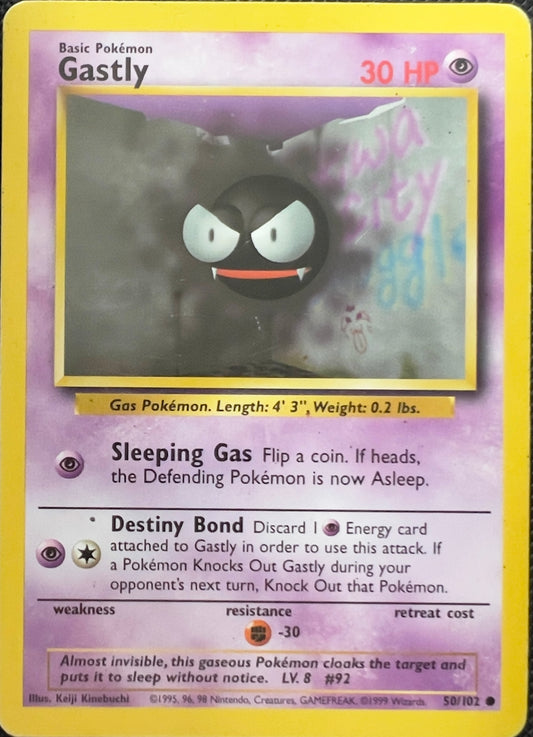 Gastly (non-holo) 50/102 - Pokémon Base Set (WOTC)