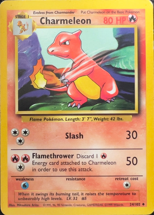 Charmeleon (non-holo) 24/102 - Pokémon Base Set (WOTC)