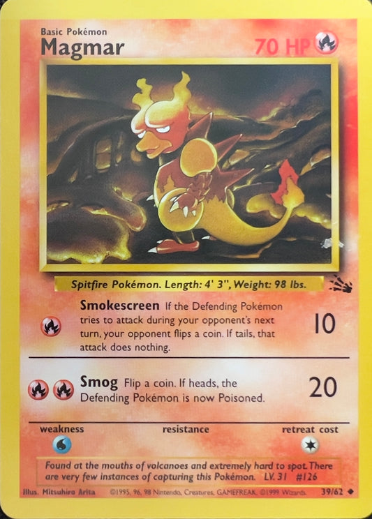 Magmar (non-holo) 39/62 - Pokémon Fossil (WOTC)