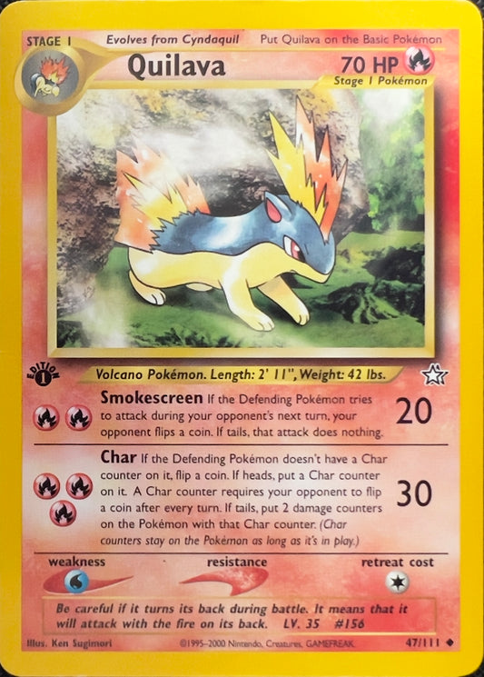 Quilava (non-holo) 47/111 - Pokémon Neo Genesis (1st Edition WOTC)