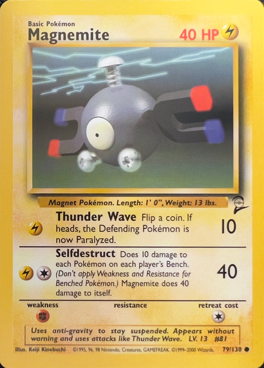 Magnemite (non-holo) 79/130 - Pokémon Base Set 2 (WOTC)