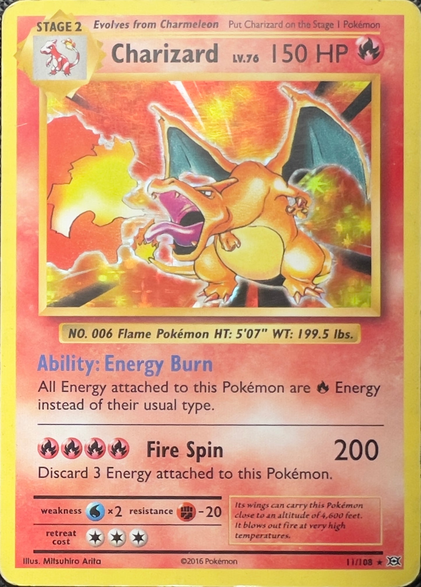 Charizard Holo 11/108 – Pokémon XY Evolutions (2016)