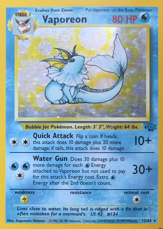 Vaporeon Holo 12/64 – Pokémon Jungle (WOTC)