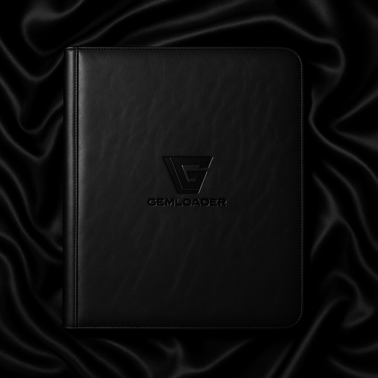 Gemloader Premium Toploader Binder i sort – 3x3 pockets til 216 toploaders