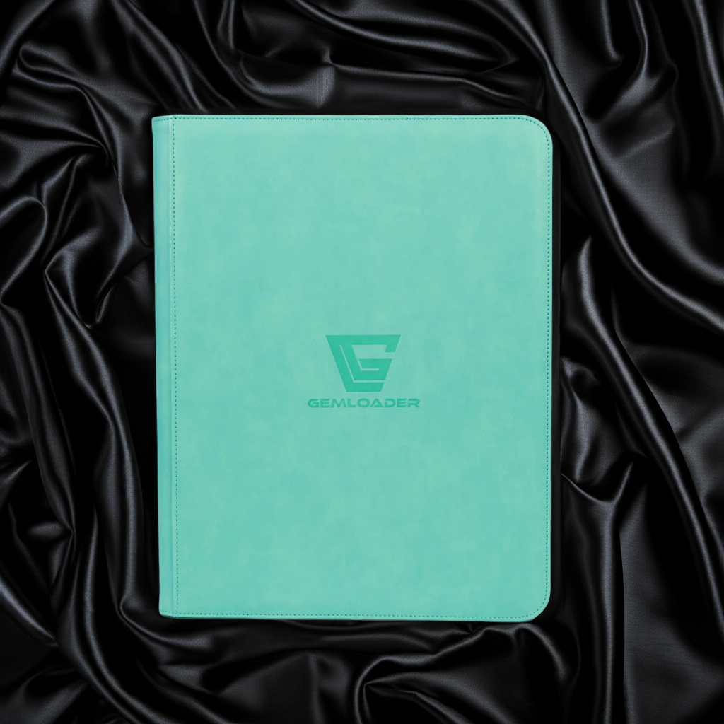 Gemloader Premium Toploader Binder i turkis – 3x3 pockets til 216 toploaders