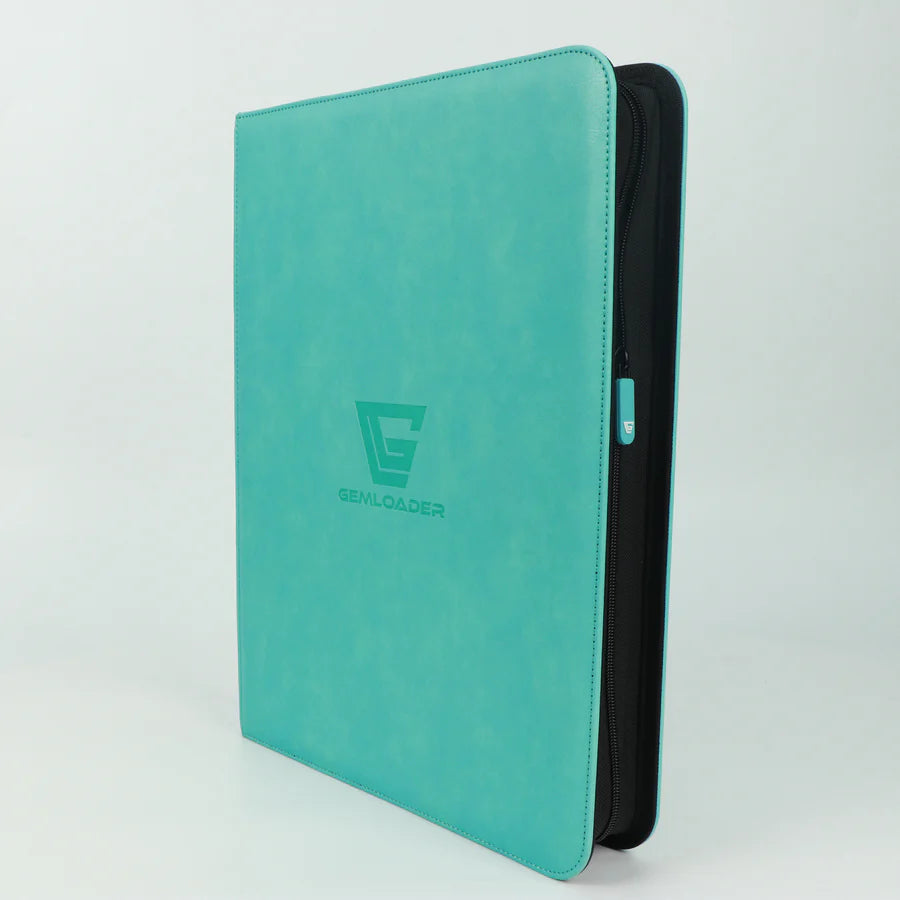 Gemloader Premium Toploader Binder i turkis – 3x3 pockets til 216 toploaders