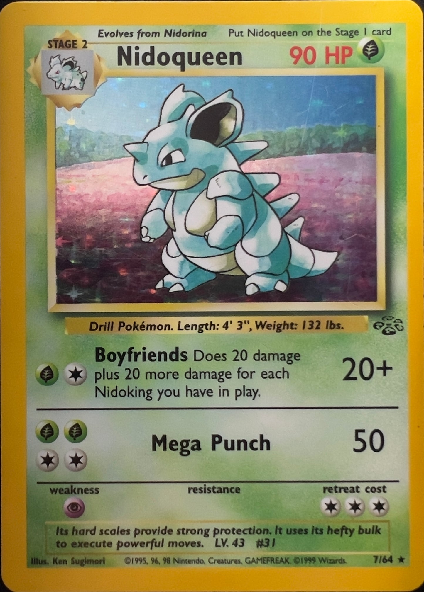 Nidoqueen Holo 7/64 - Pokémon Jungle (WOTC)