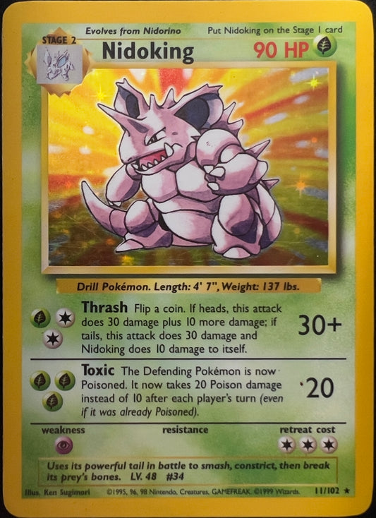 Nidoking Holo 11/102 - Pokémon Base Set (WOTC)