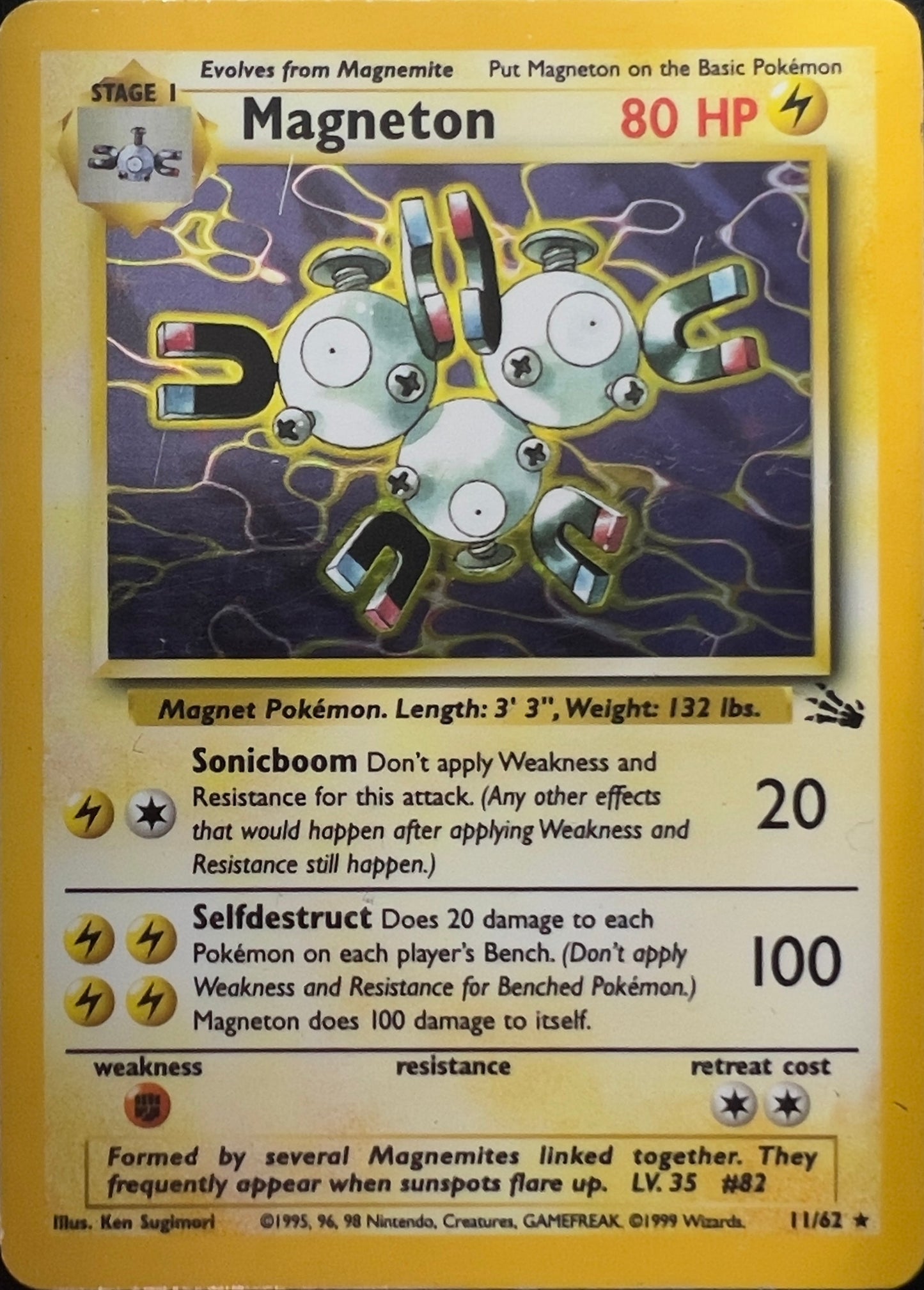 Magneton Holo 11/62 - Pokémon Fossil (WOTC)
