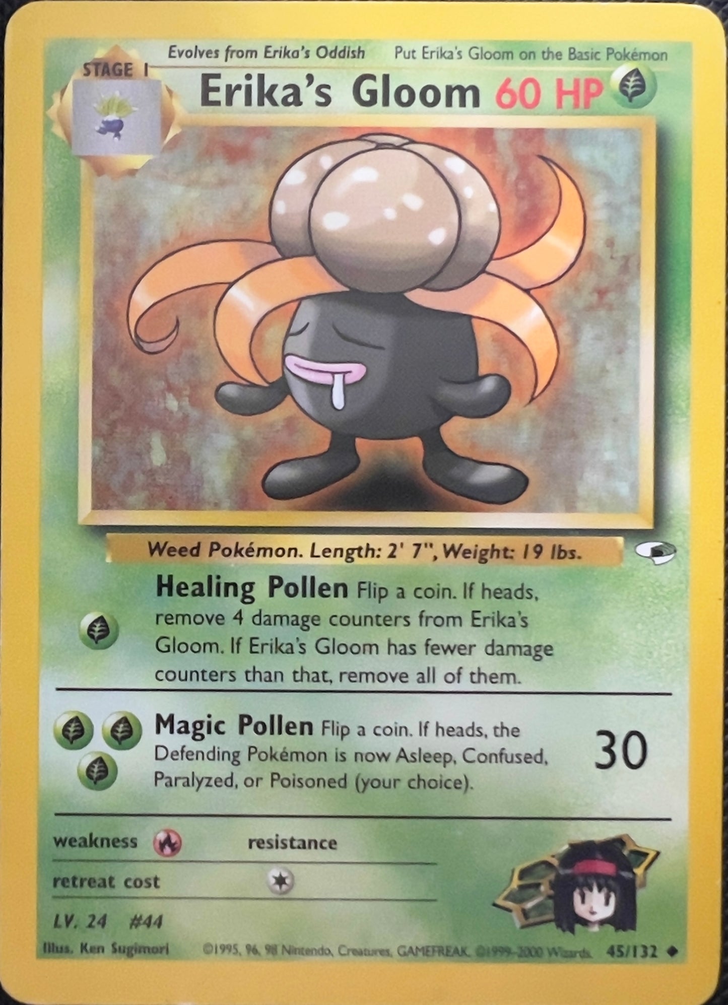 Erika's Gloom (non-holo) 45/132 - Pokemon Gym Heroes (WOTC)