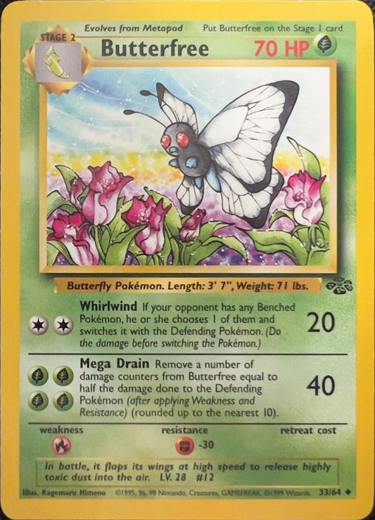 Butterfree (Non-Holo) 33/64 - Pokemon Jungle (WOTC)