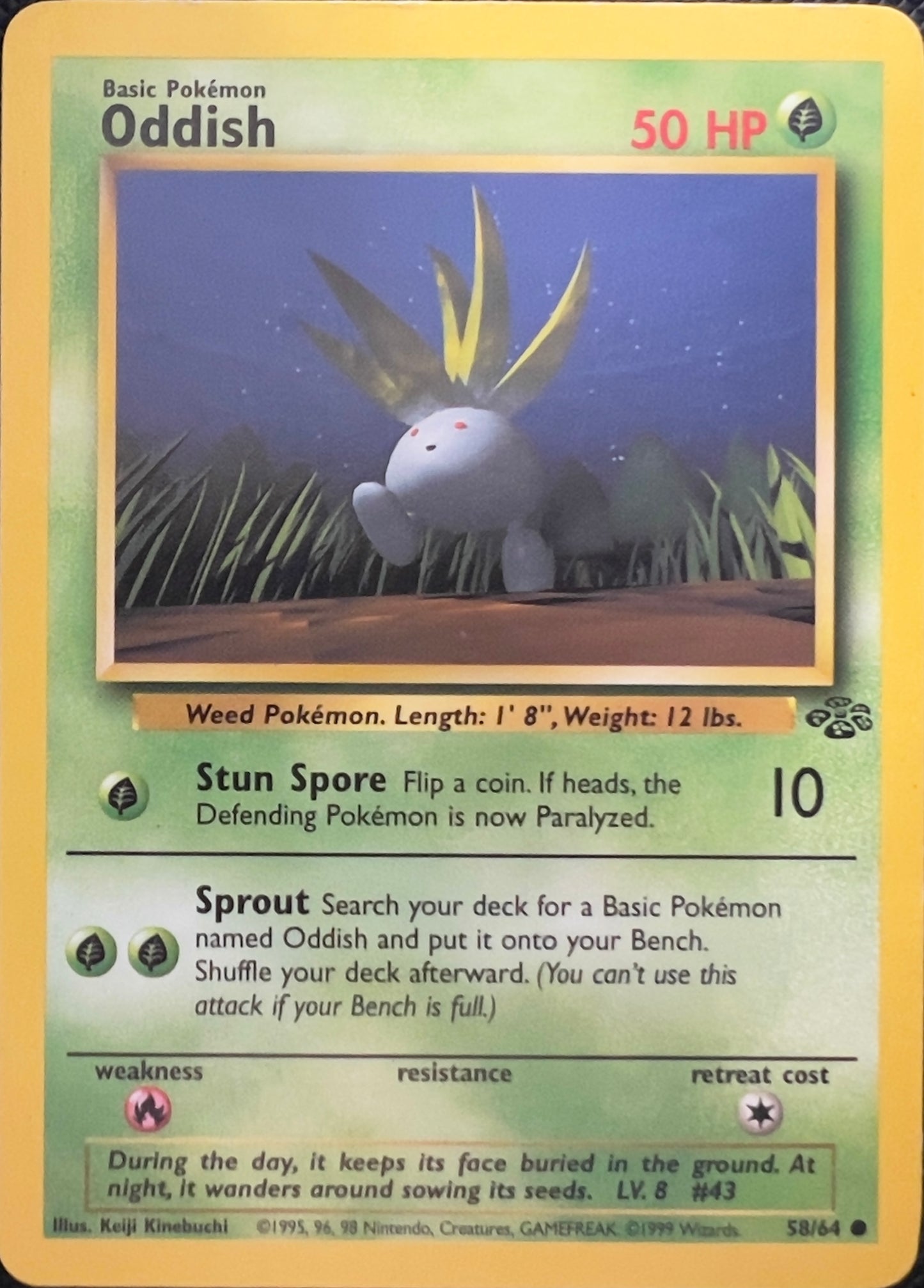 Oddish (Non-Holo) 58/64 - Pokemon Jungle (WOTC)