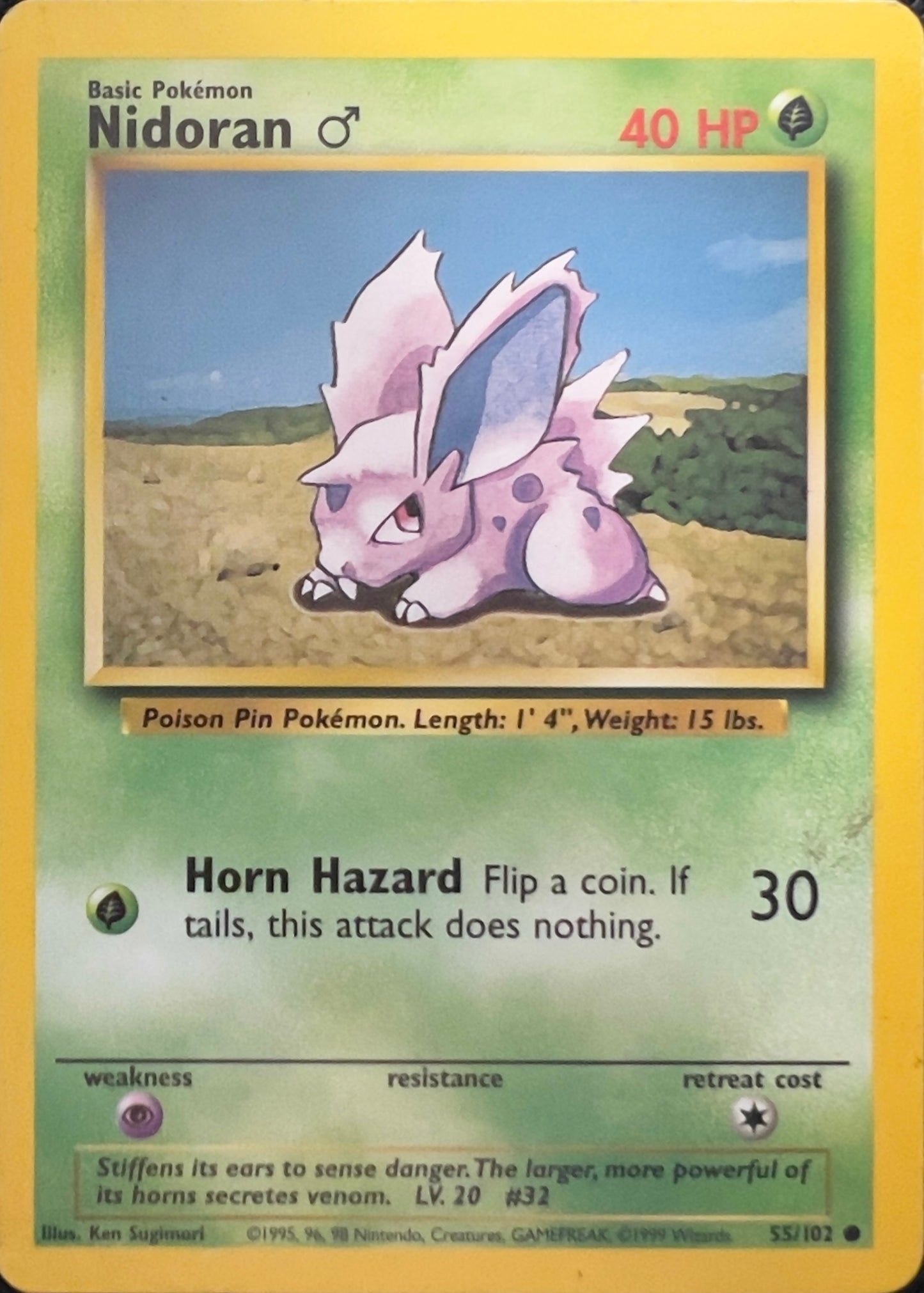 Nidoran (Non-Holo) 55/64 - Pokemon Jungle (WOTC)