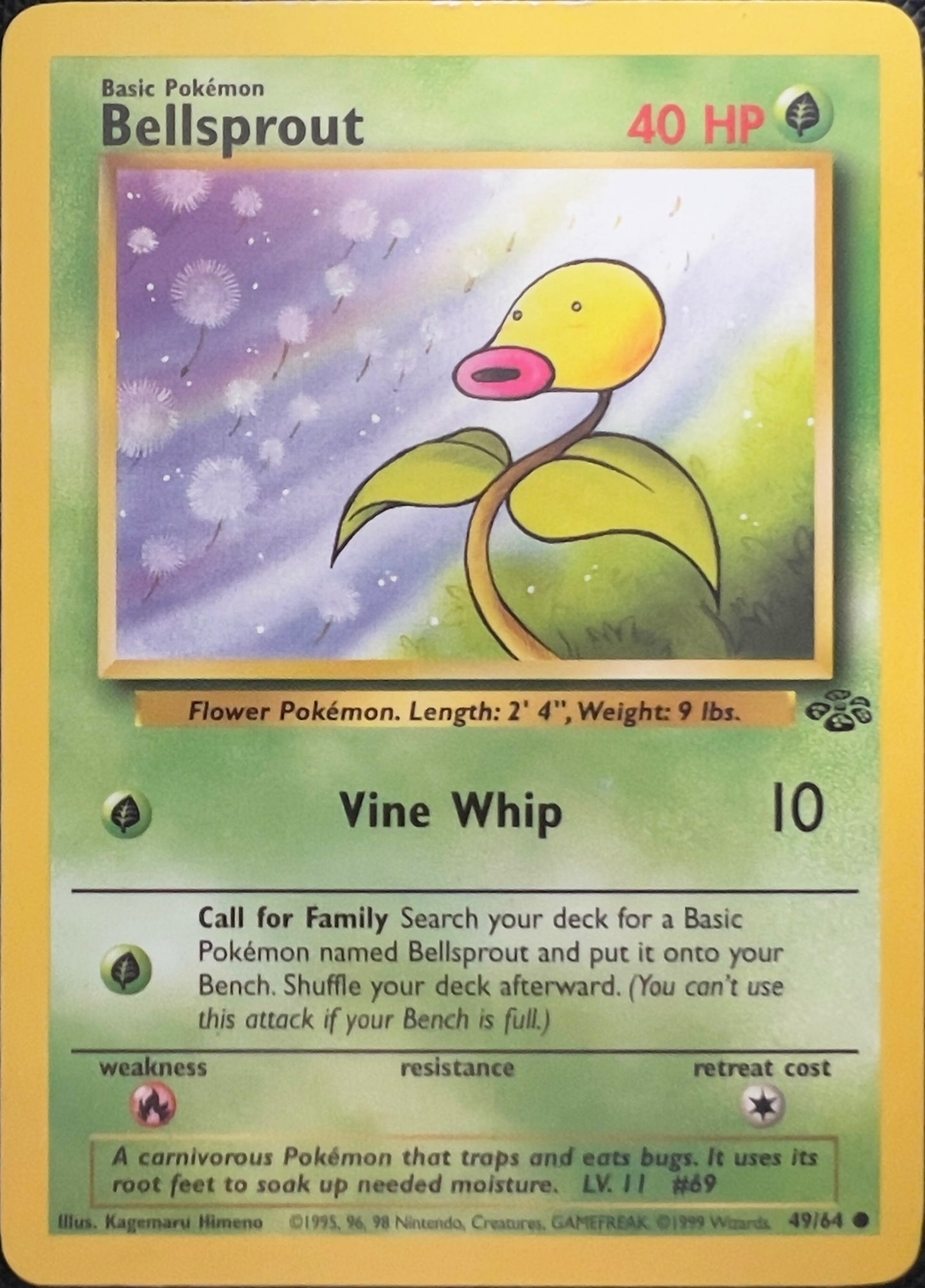 Bellsprout (Non-Holo) 49/64 - Pokemon Jungle (WOTC)