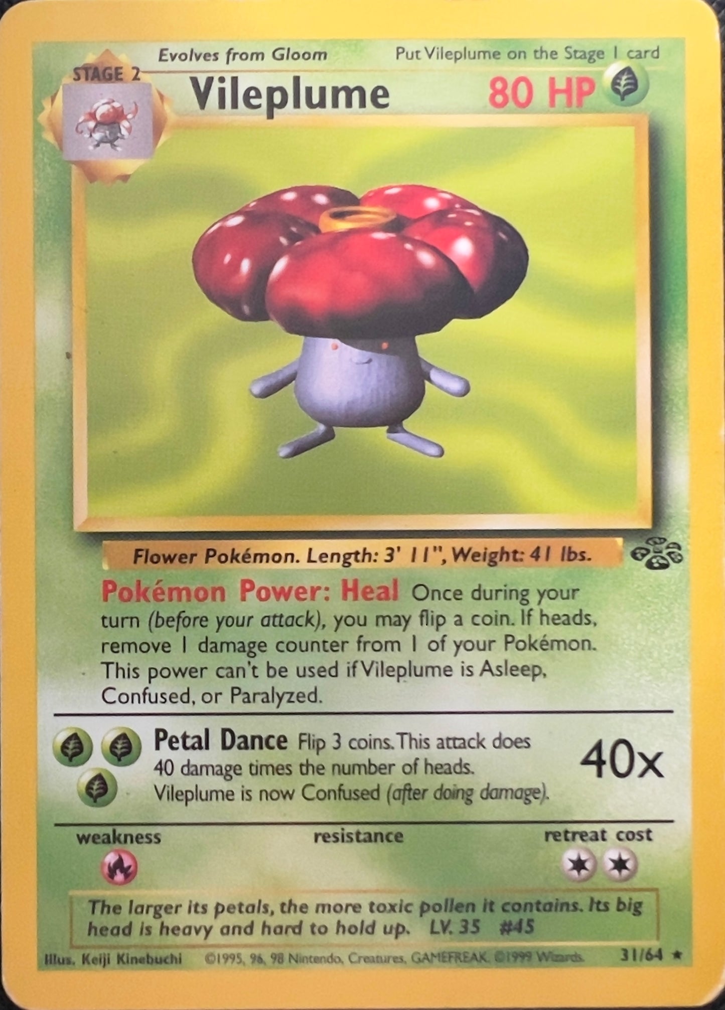 Vileplume (Non- Holo) 31/64 - Pokemon Jungle (WOTC)