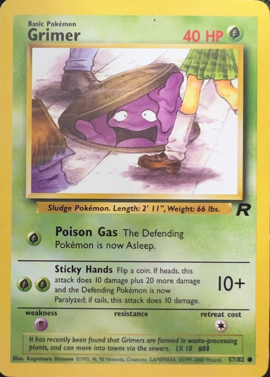 Grimer (Non-Holo) 57/82 - Pokemon Team Rocket (WOTC)
