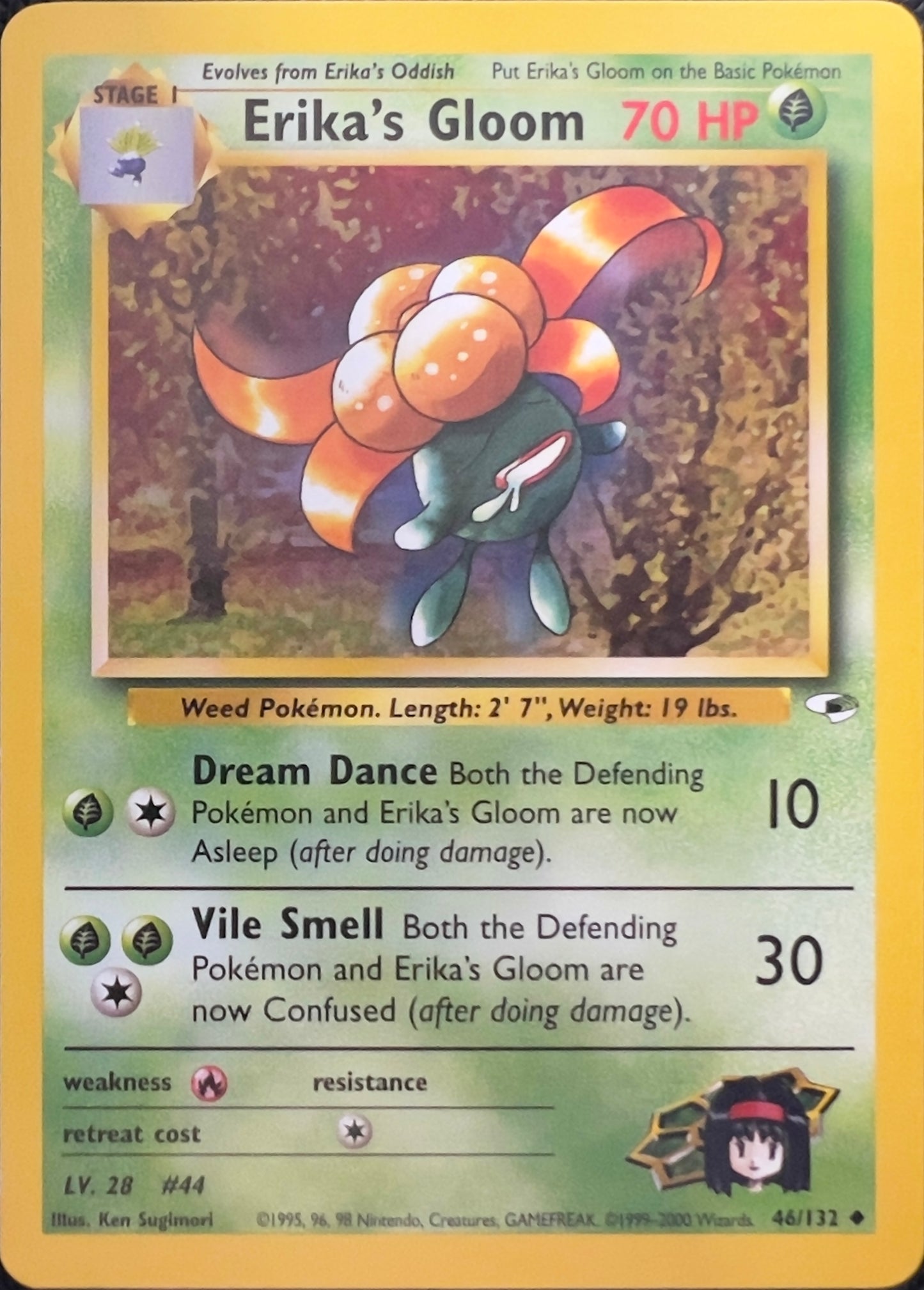 Erika's Gloom (non-holo) 41/132 - Pokemon Gym Heroes (WOTC)