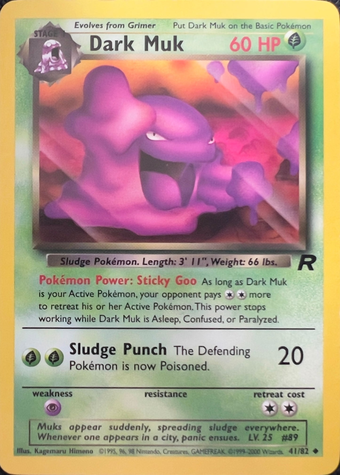 Dark Muk (non-holo) 41/82 - Pokemon Team Rocket (WOTC)