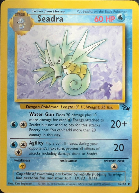 Seadra (non-holo) 42/62 - Pokemon Fossil (WOTC)