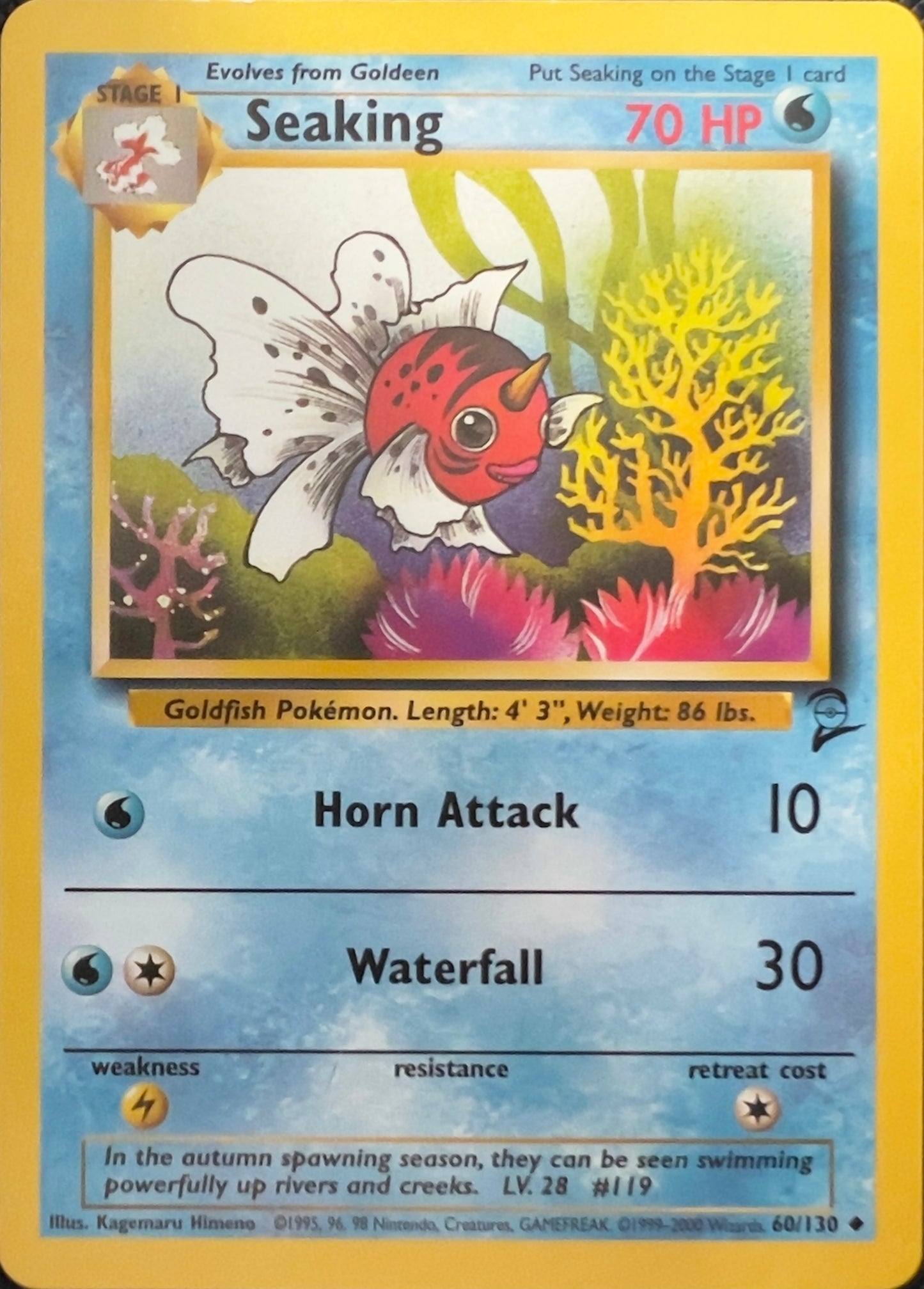 Seeking (non-holo) 60/130 - Pokemon Base Set 2 (WOTC)