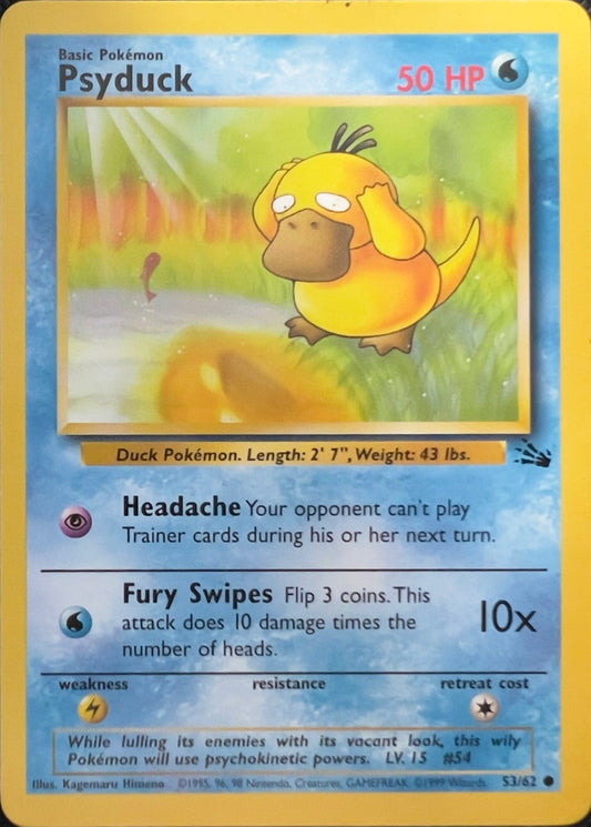 Psyduck (non-holo) 53/62 - Pokemon Fossil (WOTC)