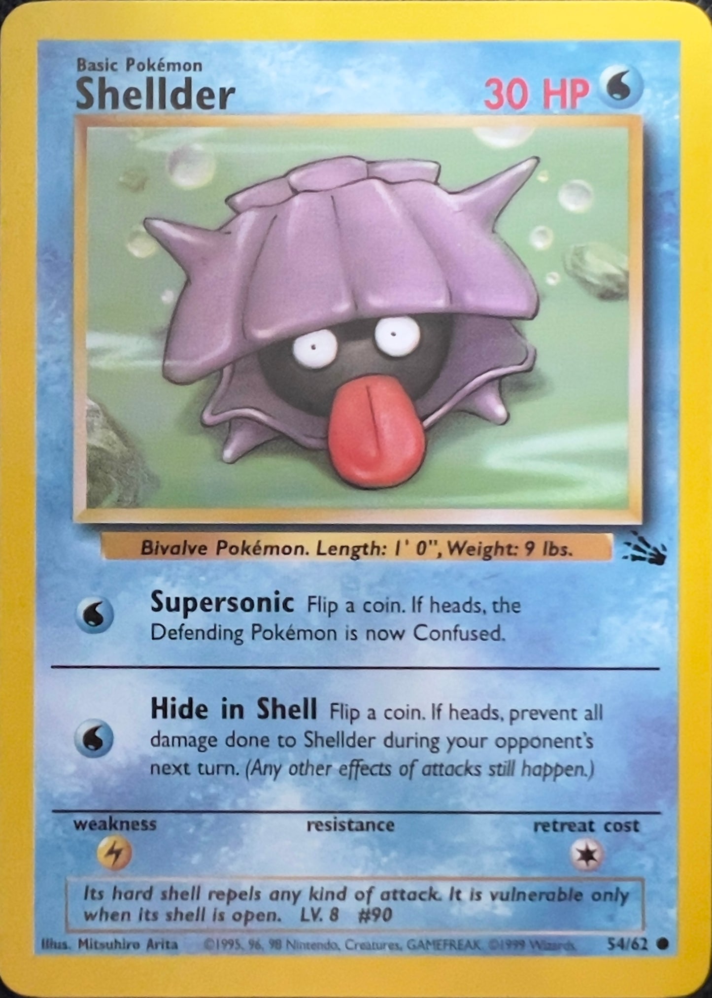 Shellder (non-holo) 54/62 - Pokemon Fossil (WOTC)