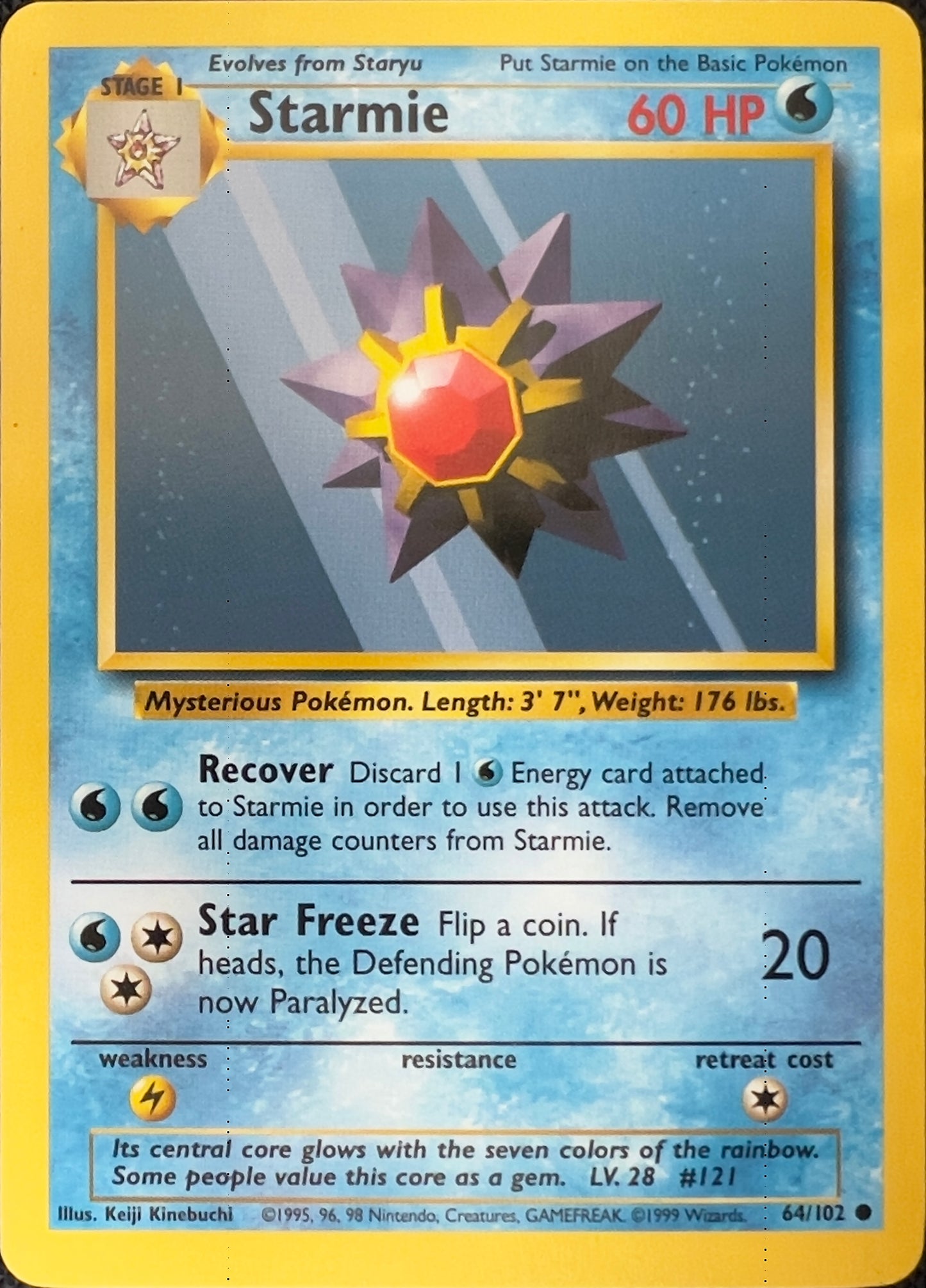 Starmie (non-holo) 64/102 - Pokémon Base Set (WOTC)